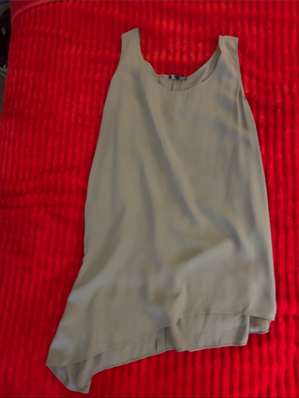 Eileen Fisher Asymmetrical Silk-Blend Tank